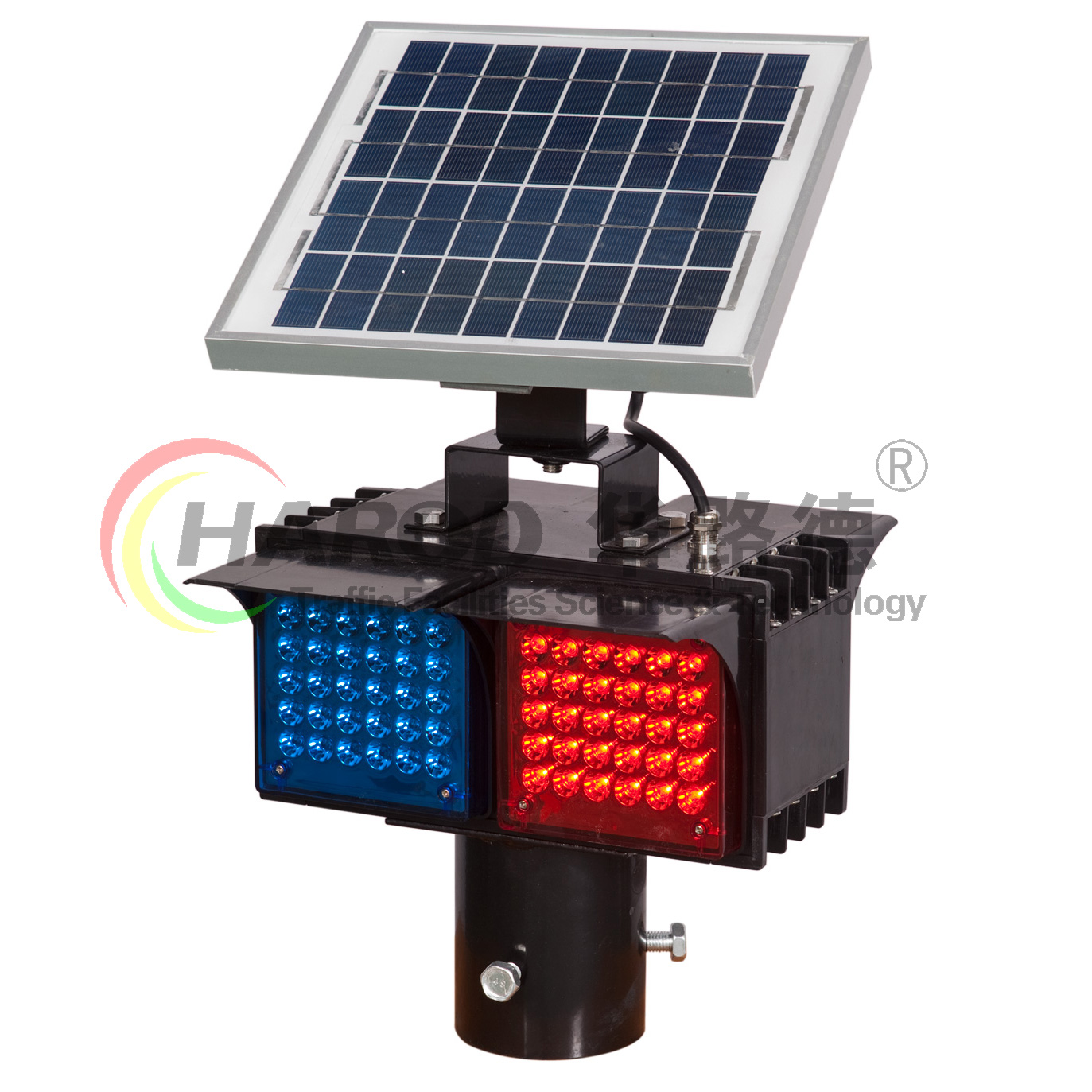 兩格太陽能爆閃警示燈