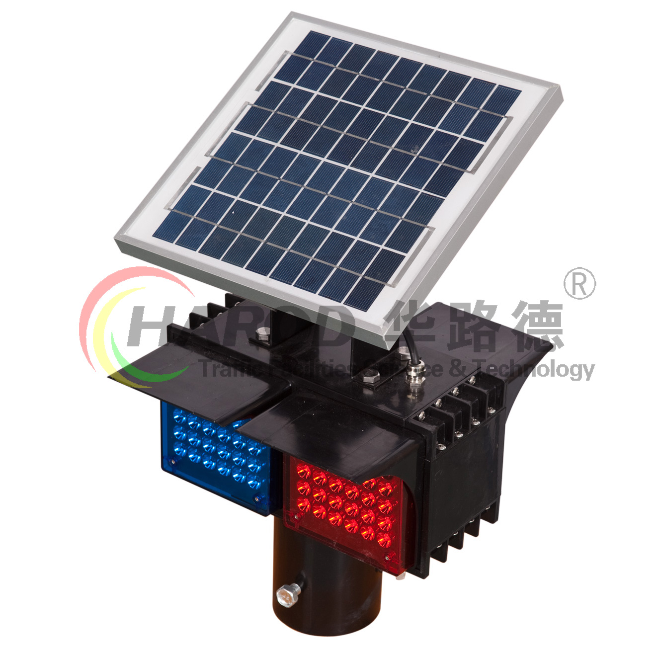 兩格太陽能爆閃警示燈